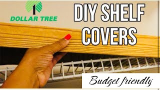 Dollar Tree DIY SHELF COVERS Budget FriendlyThrowback Thursday DIY Dollartree organization [upl. by Charmine909]