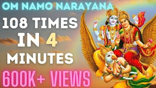 POWER CAPSULE OM NAMO NARAYANA MANTRA  108 TIMES IN 4 MINUTES [upl. by Yasdnyl]