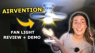 Airvention Ceiling Fan Light Review  Demo [upl. by Jojo]