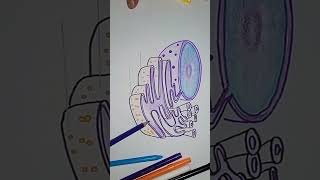 Drawing Endoplasmic Reticulum Labelled Biology Diagram art drawing shorts viralvideo trending [upl. by Penelope]