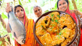 DOI KATLA RECIPE  দেশি কাতলের দই কাতলা  Village style cooking Doi Katla recipe by villfood [upl. by Mauer]