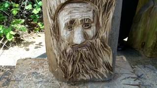 Lets Carve A Woodspirit Chainsaw Carving [upl. by Volding]