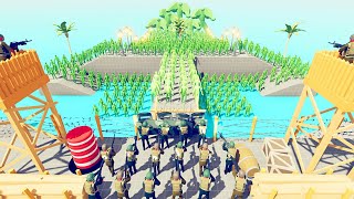 Zombie 100 Units vs Army Soldier  Totally Accurate Battle Simulator TABS [upl. by Weasner]