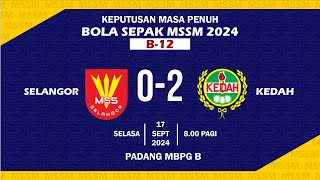 RANGKUMAN PERLAWANAN MSSM 2024 MSS SELANGOR 02 MSS KEDAH [upl. by Gile]