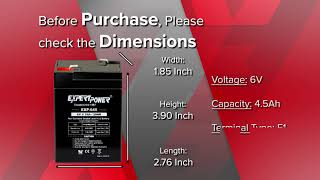 EXP645  6V 45Ah LeadAcid Battery  Expert Power [upl. by Ecertap]