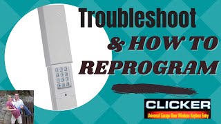 Troubleshoot amp Reprogram Universal Clicker Exterior Wall Mount Garage Door Opener diy howto how [upl. by Aneev]