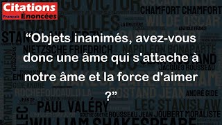 Objets inanimés avezvous donc une âme qui sattache à notre âme et la force daimer   Lamartine [upl. by Yatzeck]