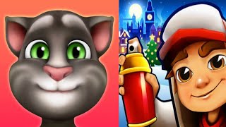 My Talking Tom 2 Vs Subway Surfers Princess Runner  Gameplay Walkthrough [upl. by Secrest64]