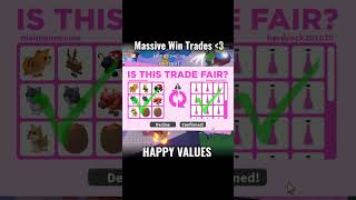 😍MASSIVE WIN HAPPY VALUE TRADES IN ADOPT ME [upl. by Salokkin]