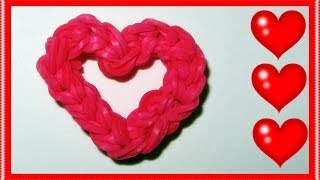 Rainbow Loom Charms quotOpen Your Heartquot [upl. by Ahern]