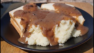 Easy Homestyle Brown Gravy served on a Beef Manhattan [upl. by Tansy]