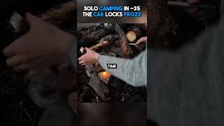 Solo Camping In 30 Cars Locks Froze shorts viral [upl. by Andonis85]