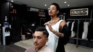 💈🇯🇵Get a haircut at Takadanobabas barber shop quotPHATCHOPquot a social gathering place for hipsters [upl. by Sivet]