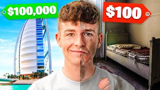 I Survived The Most Expensive VS Cheapest Hotel 100000 VS 100 [upl. by Lauri]