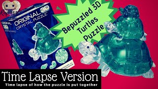 Bepuzzled 3D Crystal Puzzle Turtles Time Lapse Version [upl. by Rodrick800]