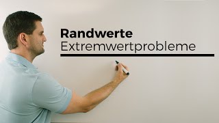 Randwerte speziell bei Extremwertproblemen Optimierungsaufgaben  Mathe by Daniel Jung [upl. by Colt]