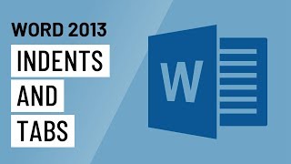 Word 2013 Indents and Tabs [upl. by Pfeffer262]