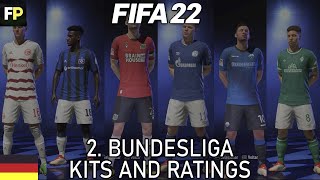 FIFA 22  2 Bundesliga kits and ratings  Uniformes e Pontuações [upl. by Delgado]