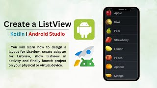 Create Amazing ListViews in Just 4 Minutes Android Studio Kotlin [upl. by Ogires]