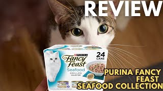 Purina Fancy Feast Grilled Wet Cat Food Seafood Collection Review Side Effects [upl. by Odnesor777]