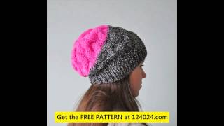 beanie knitting pattern knitted beanie patterns knit beanies for women [upl. by Traweek373]