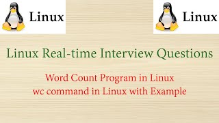 Linux Realtime Interview Questions  wc command in Linux with example [upl. by Laira70]