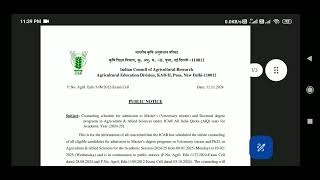 ICAR MVSC And PhD 2024 Counseling Schedule Released Official Notice ICAR 2024 [upl. by Lashar]