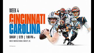 Cincinnati Bengals VS Carolina Panthers week 4 NFL [upl. by Tsan]