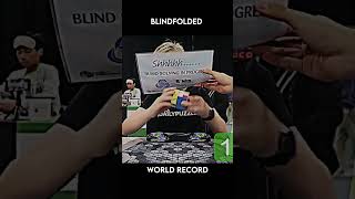 😱World record blindfolded solve the 3x3 Rubiks cube under 121 second shorts viralvideo [upl. by Dehsar]