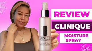 REVIEW CLINIQUE MOISTURE SURGE SPRAY  pelembab yg bikin muka GLOWING PRAKTIS PAKEnya [upl. by Showker]