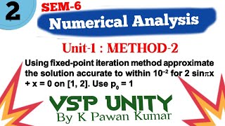 Iteration method  Numerical Analysis  UNIT1  SEM6  VSP UNITY [upl. by Ontina]