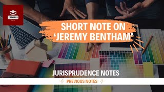 Short note on Jeremy Bentham  Jurisprudence  CCSU  LLB 1st Sem  Dec 2023 Solved Paper llb llm [upl. by Jeff]