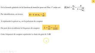 filtre passe bas passif ordre 1 [upl. by Namijneb]