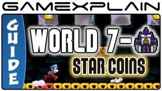 New Super Mario Bros U  Meringue Clouds Ludwigs Clockwork Castle Star Coins Guide amp Walkthrough [upl. by Mahsih957]