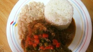 FRIJOL PANAMITO CON SECO DE CARNE DE CERDO  COMIDA PERUANA  4 [upl. by Skipton]