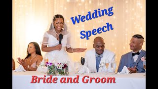 Wedding Speech by Bride and Groom [upl. by Coray898]