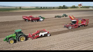 Idaho Potato amp Barley Harvest near Tetonia  Grand Teton Mountains [upl. by Gnav]