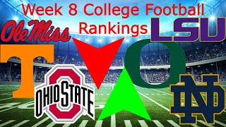 My Week 8 College Football Rankings  Updated Playoff Predictions [upl. by Cozmo]