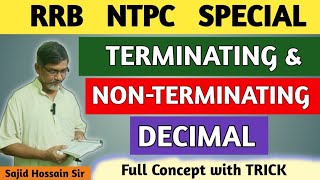 RRB NTPC 2024 DECIMAL FRACTION TERMINATING ampNONTERMINATING maths ssc RRB NTPC cglshortvideo [upl. by Temme]