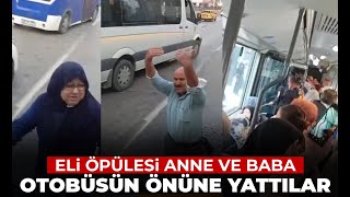 Azimli anne ve babanın zaferi Engelli oğlunu bindirmek için otobüsün önüne yattı [upl. by Bannon]