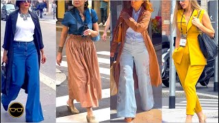 Street style Milan latest Spring outfit Inspiration Milans Chic And Sophisticated Fashionistas [upl. by Carree]