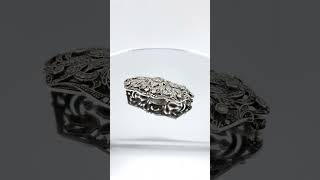 Antique broche silver with marcasite Art Deco  approx 1930 [upl. by Oglesby]