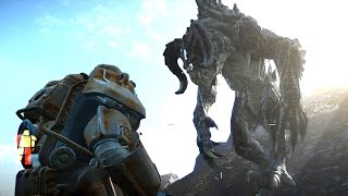 Fallout 4 Power Armor VS Deathclaws Ultra Settings 60 fps Gameplay [upl. by Jaime]