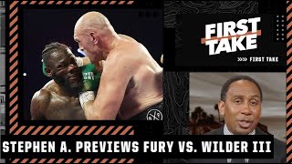 Stephen A previews Tyson Fury vs Deontay Wilder III  First Take [upl. by Dyann]