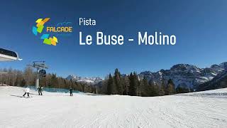 Pista Le Buse  Molino di Falcade dolomitisuperski visitagordino falcade dolomites skiing [upl. by Lewis]