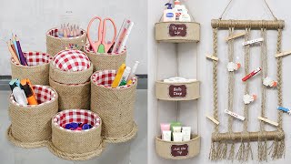 5 Easy diy space saving craft ideas out of Waste  Jute craft ideas [upl. by Farant]