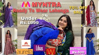 Best Designer Lehenga Ever😍 Fully Stitched Lehenga Under 2000 from Myntra😱  Myntra Haul [upl. by Naugan]