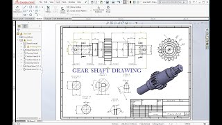 SolidWorks tutorial for beginners  Shaft drawing [upl. by Nettirb818]