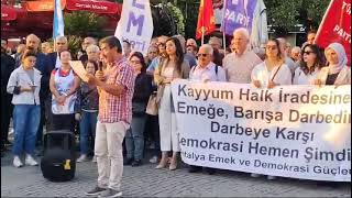 Antalya Emek ve Demokrasi Güçleri Attalos Meydanındaydı Açıklama Yaptı [upl. by Krueger]