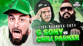 NO SÉ COMO HIZO PARA RAPEAR DESPUÉS DE ESO  REACCIÓN a CHILI PARKER vs G SONY  LIGABAZOOKA [upl. by Kerat]